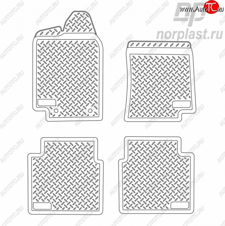 1 999 р. Комплект ковриков в салон Norplast-эконом  Лада 2101 - 2107  с доставкой в г. Таганрог