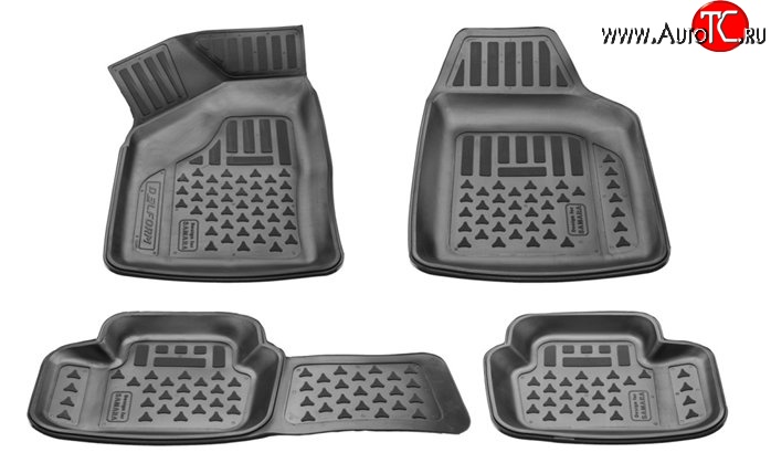 1 139 р. Комплект ковриков в салон Delform 4 шт. (полиуретан) Лада 2113 (2004-2013)  с доставкой в г. Таганрог