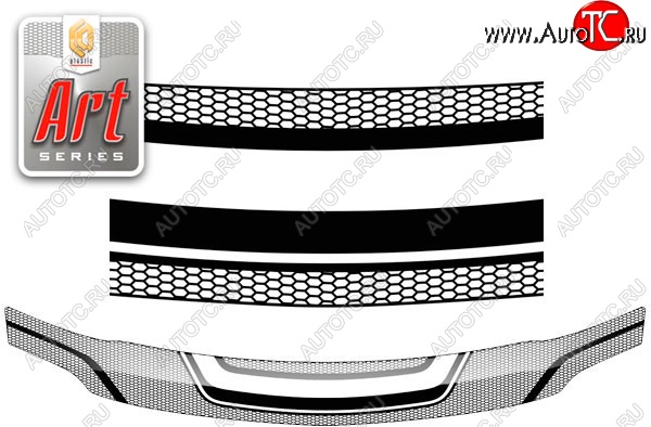 2 289 р. Дефлектор капота CA-Plastiс  Лада Ларгус (2012-2021) дорестайлинг R90 (Серия Art графит)  с доставкой в г. Таганрог