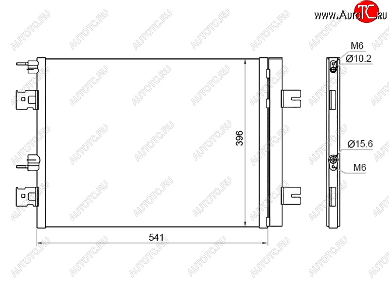 4 949 р. Радиатор кондиционера SAT Nissan Almera G15 седан (2012-2019)  с доставкой в г. Таганрог