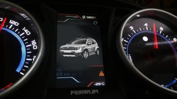 82 999 р. Приборная панель Ferrum GF 890 Renault Duster HS дорестайлинг (2010-2015) (Серебро)  с доставкой в г. Таганрог. Увеличить фотографию 9