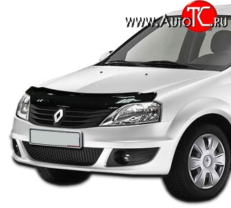 2 879 р. Дефлектор капота NovLine  Renault Logan  1 (2004-2010), Лада Ларгус (2012-2021)  с доставкой в г. Таганрог