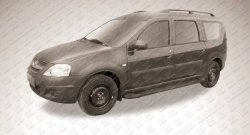 24 799 р. Алюминиевые пороги Slitkoff Optima Black  Лада Ларгус (2012-2024) дорестайлинг R90, рестайлинг R90  с доставкой в г. Таганрог. Увеличить фотографию 2