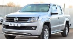 15 999 р. Защита переднего бампера (2 трубыØ63 и 42 мм, нержавейка) SLITKOFF Volkswagen Amarok дорестайлинг (2009-2016)  с доставкой в г. Таганрог. Увеличить фотографию 4