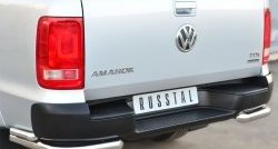 19 999 р. Защита заднего бампера (Ø63 и 42 мм, нержавейка) SLITKOFF  Volkswagen Amarok (2009-2016) дорестайлинг  с доставкой в г. Таганрог. Увеличить фотографию 1