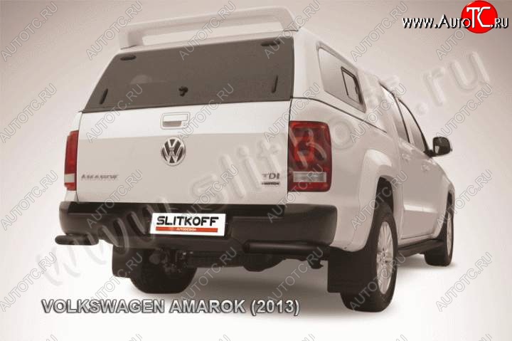 7 999 р. Уголки d57  Volkswagen Amarok (2009-2016) дорестайлинг (Цвет: серебристый)  с доставкой в г. Таганрог