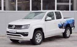 15 699 р. Защита переднего бампера (Ø63 мм, нержавейка) SLITKOFF  Volkswagen Amarok (2016-2022) рестайлинг  с доставкой в г. Таганрог. Увеличить фотографию 2