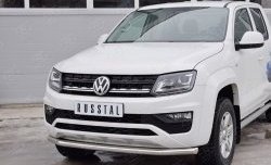 15 699 р. Защита переднего бампера (Ø63 мм, нержавейка) SLITKOFF  Volkswagen Amarok (2016-2022) рестайлинг  с доставкой в г. Таганрог. Увеличить фотографию 3