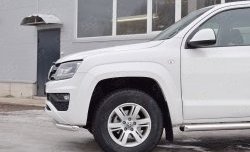 15 699 р. Защита переднего бампера (Ø63 мм, нержавейка) SLITKOFF  Volkswagen Amarok (2016-2022) рестайлинг  с доставкой в г. Таганрог. Увеличить фотографию 4