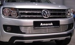 8 399 р. Декоративная вставка воздухозаборника Berkut Volkswagen Amarok дорестайлинг (2009-2016)  с доставкой в г. Таганрог. Увеличить фотографию 2