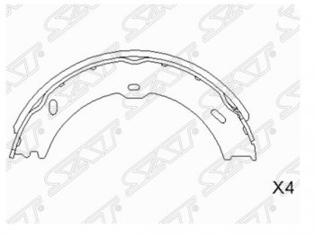 Колодки ручного тормоза SAT Mercedes-Benz Sprinter W906 (2006-2013)