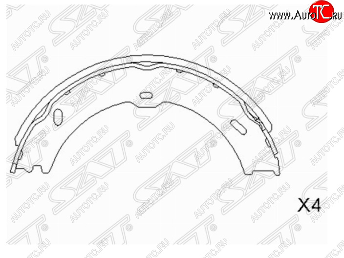 1 559 р. Колодки ручного тормоза SAT Mercedes-Benz Sprinter W906 (2006-2013)  с доставкой в г. Таганрог
