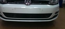 2 099 р. Сетка на бампер Russtal (черная) Volkswagen Golf 7 дорестайлинг, хэтчбэк 5 дв. (2012-2017)  с доставкой в г. Таганрог. Увеличить фотографию 3