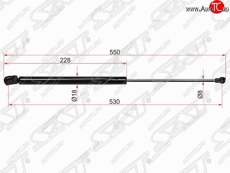 629 р. Газовый упор крышки багажника SAT  Volkswagen Golf  7 (2012-2017) дорестайлинг, хэтчбэк 5 дв.  с доставкой в г. Таганрог