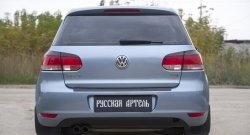 1 199 р. Защитная накладка на задний бампер RA  Volkswagen Golf  6 (2008-2014) хэтчбэк 5 дв.  с доставкой в г. Таганрог. Увеличить фотографию 3