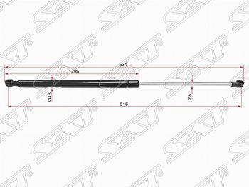 Газовый упор крышки багажника SAT Volkswagen Passat B3 универсал (1988-1993)