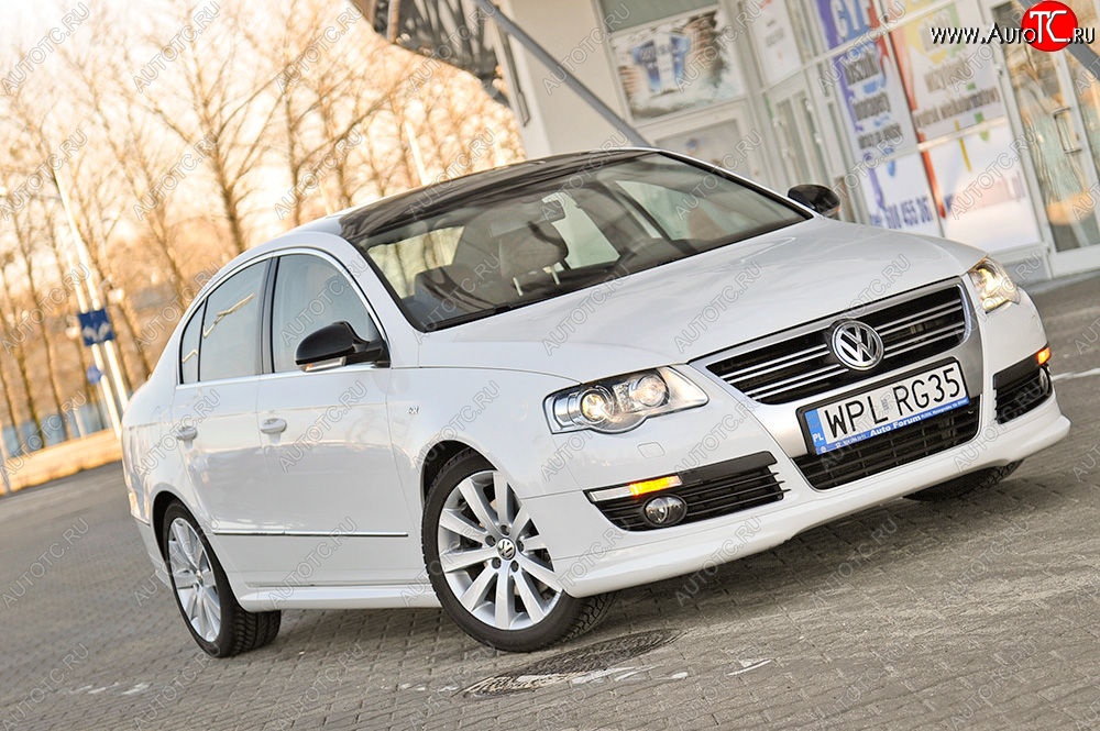 3 449 р. Накладка на передний бампер R-Line Volkswagen Passat B6 универсал (2005-2010)  с доставкой в г. Таганрог