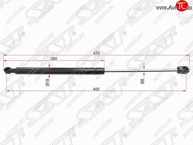 689 р. Газовый упор крышки багажника SAT  Volkswagen Passat  B6 (2005-2010) универсал  с доставкой в г. Таганрог