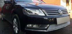 1 539 р. Сетка на бампер Russtal (хром)  Volkswagen Passat  B7 (2010-2015) седан, универсал  с доставкой в г. Таганрог. Увеличить фотографию 2