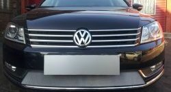 1 539 р. Сетка на бампер Russtal (хром)  Volkswagen Passat  B7 (2010-2015) седан, универсал  с доставкой в г. Таганрог. Увеличить фотографию 1