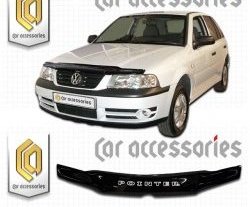 1 999 р. Дефлектор капота CA Plastic  Volkswagen Pointer (2006-2009) (Classic черный, Без надписи)  с доставкой в г. Таганрог. Увеличить фотографию 1