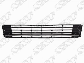 Решетка в передний бампер (с хром молдингом) SAT Volkswagen (Волксваген) Polo (Поло)  5 (2015-2020) 5 седан рестайлинг