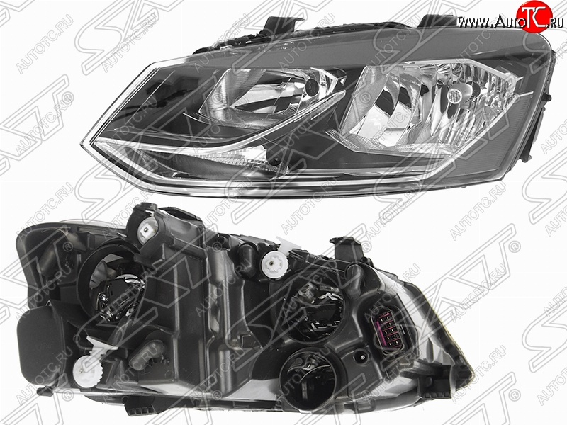6 599 р. Левая фара SAT  Volkswagen Polo  5 (2015-2020) седан рестайлинг  с доставкой в г. Таганрог