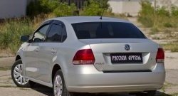 1 099 р. Защитная накладка на задний бампер RA  Volkswagen Polo  5 (2009-2015) хэтчбек дорестайлинг  с доставкой в г. Таганрог. Увеличить фотографию 2