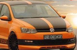 439 р. Реснички JeDesign на фары Volkswagen Polo 5 хэтчбек дорестайлинг (2009-2015) (Неокрашенные)  с доставкой в г. Таганрог. Увеличить фотографию 2