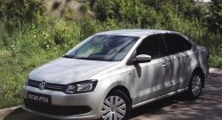 1 629 р. Реснички на фары RA  Volkswagen Polo  5 (2009-2015) хэтчбек дорестайлинг (Неокрашенные)  с доставкой в г. Таганрог. Увеличить фотографию 4