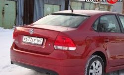 4 199 р. Козырёк на заднее лобовое стекло Sport Volkswagen Polo 5 седан дорестайлинг (2009-2015) (Неокрашенный)  с доставкой в г. Таганрог. Увеличить фотографию 1