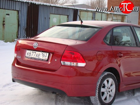 4 199 р. Козырёк на заднее лобовое стекло Sport  Volkswagen Polo  5 (2009-2020) седан дорестайлинг, хэтчбек рестайлинг (Неокрашенный)  с доставкой в г. Таганрог