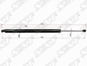 Газовый упор крышки багажника SAT Volkswagen Transporter T5 дорестайлинг (2003-2009)