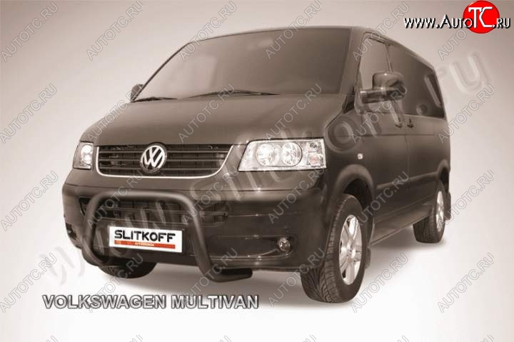 22 999 р. Кенгурятник d57 низкий мини  Volkswagen Transporter  T5 (2003-2009) дорестайлинг (Цвет: серебристый)  с доставкой в г. Таганрог