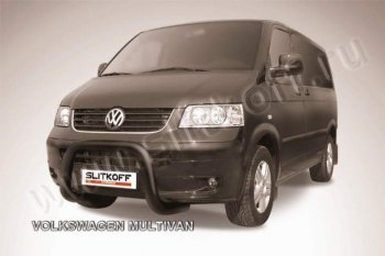 Кенгурятник d76 низкий мини Volkswagen (Волксваген) Transporter (Транспортер)  T5 (2003-2009) T5 дорестайлинг