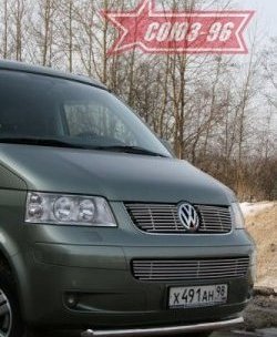 11 249 р. Защита переднего бампера одинарная Souz-96 (d60). Volkswagen Transporter T5 дорестайлинг (2003-2009)  с доставкой в г. Таганрог. Увеличить фотографию 2