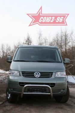 12 959 р. Защита переднего бампера Souz-96 (d60) Volkswagen Transporter T5 дорестайлинг (2003-2009)  с доставкой в г. Таганрог. Увеличить фотографию 3