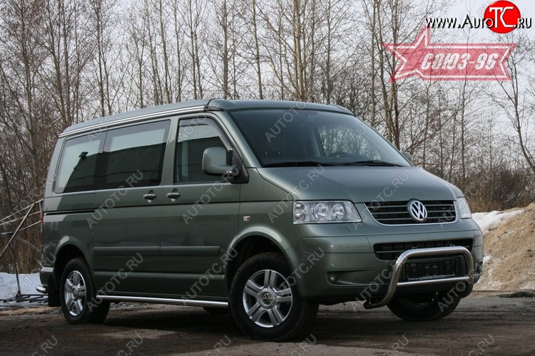 12 959 р. Защита переднего бампера Souz-96 (d60) Volkswagen Transporter T5 дорестайлинг (2003-2009)  с доставкой в г. Таганрог