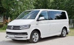 19 649 р. Защита переднего бампера (Ø63 мм, нержавейка) SLITKOFF Volkswagen Caravelle T6 дорестайлинг (2015-2019)  с доставкой в г. Таганрог. Увеличить фотографию 3