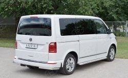 14 449 р. Защита заднего бампера (Ø42 мм, нержавейка, уголки) SLITKOFF  Volkswagen Caravelle  T6 - Transporter  T6  с доставкой в г. Таганрог. Увеличить фотографию 1