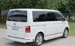 15 799 р. Защита заднего бампера (Ø63 мм, нержавейка, длинная база) SLITKOFF  Volkswagen Caravelle  T6 - Transporter  T6  с доставкой в г. Таганрог. Увеличить фотографию 1