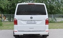 13 449 р. Защита заднего бампера (Ø42 мм, нержавейка, короткая база) SLITKOFF Volkswagen Transporter T5 рестайлинг (2009-2015)  с доставкой в г. Таганрог. Увеличить фотографию 4