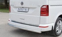 17 499 р. Защита заднего бампера (Ø63 мм, нержавейка, короткая база) SLITKOFF  Volkswagen Caravelle  T6 - Transporter  T6  с доставкой в г. Таганрог. Увеличить фотографию 3