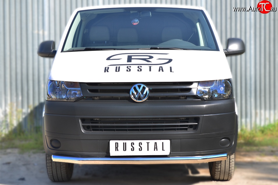 15 799 р. Одинарная защита переднего бампера диаметром 63 мм SLITKOFF  Volkswagen Transporter  T5 (2009-2015) рестайлинг  с доставкой в г. Таганрог