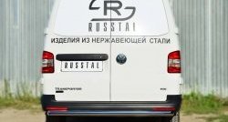 15 799 р. Защита заднего бампера (Ø63 мм, нержавейка) SLITKOFF Volkswagen Transporter T5 рестайлинг (2009-2015)  с доставкой в г. Таганрог. Увеличить фотографию 4