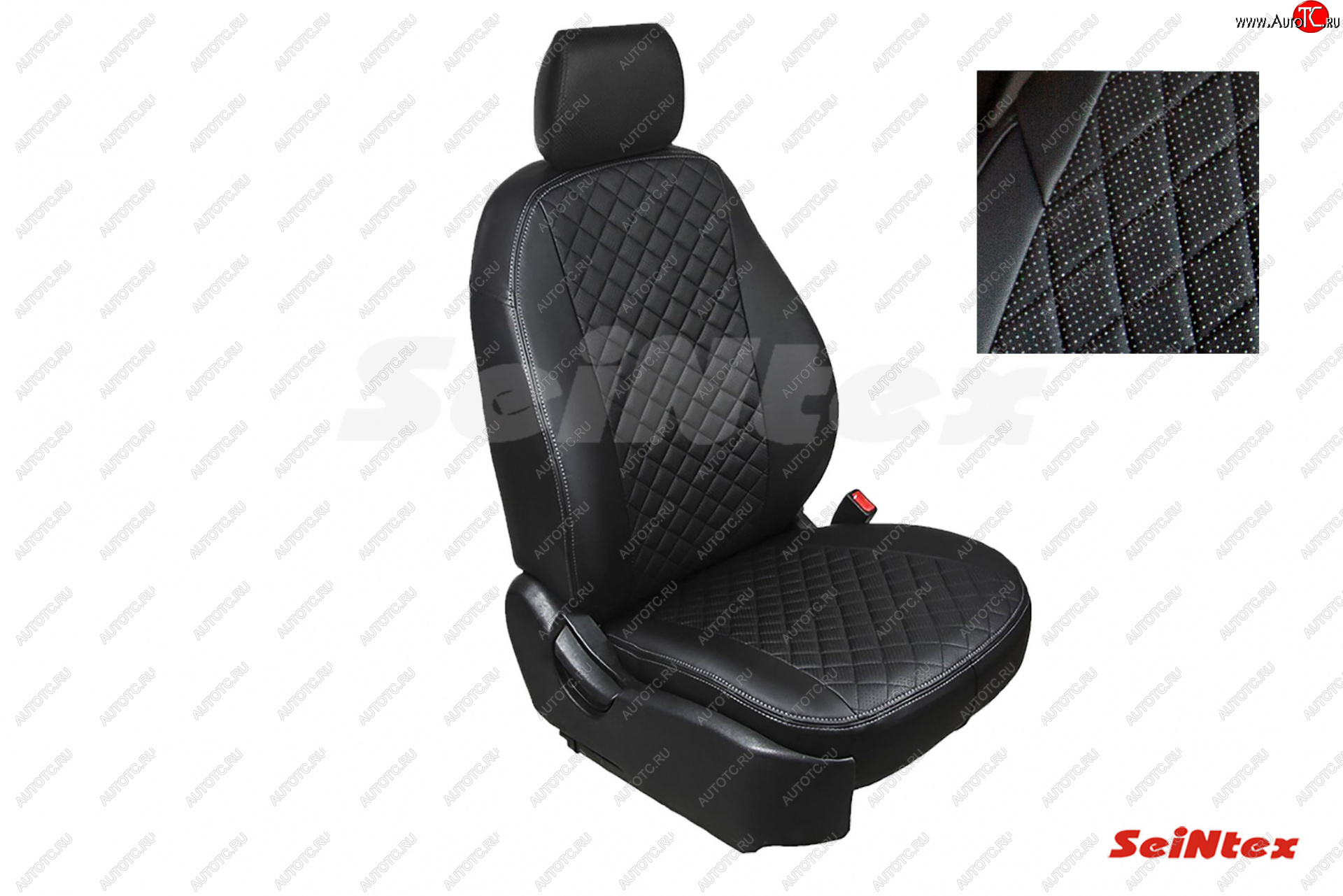 6 699 р. Чехлы для сидений Seintex Ромб (экокожа, Trend, передний подлокотник, airbag) Volkswagen Tiguan Mk2 дорестайлинг (2016-2020)  с доставкой в г. Таганрог