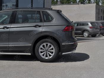 15 999 р. Защита заднего бампера (Ø42 мм, нержавейка, NOT R-LINE) SLITKOFF  Volkswagen Tiguan  Mk2 (2020-2022) рестайлинг  с доставкой в г. Таганрог. Увеличить фотографию 3