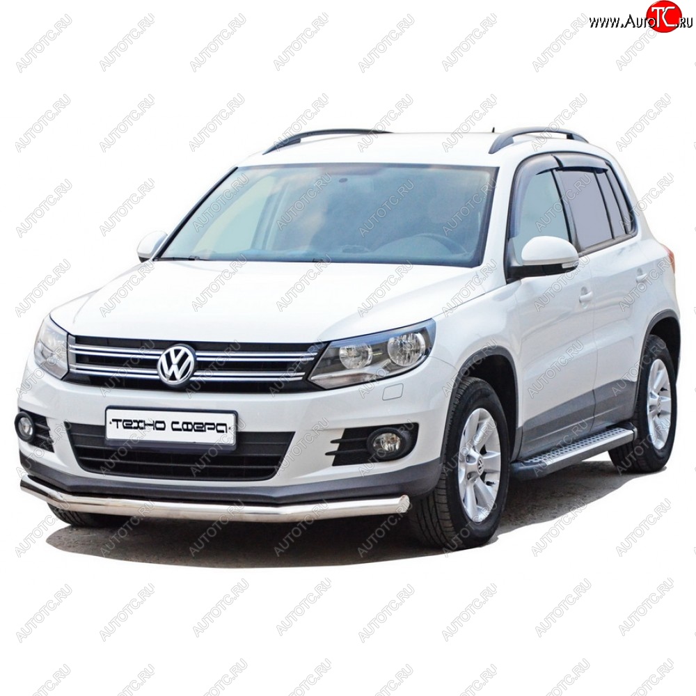 21 799 р. Порожки для ног Бумер (алюминий) Volkswagen Tiguan NF рестайлинг (2011-2017)  с доставкой в г. Таганрог