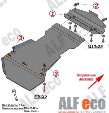 Защита КПП ALFECO (дв. 4.2D)  Tiguan  NF, Touareg  NF