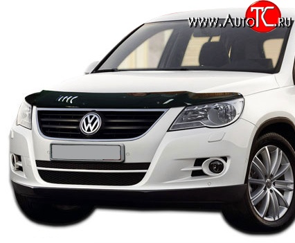 2 879 р. Дефлектор капота NovLine Volkswagen Tiguan NF дорестайлинг (2006-2011)  с доставкой в г. Таганрог